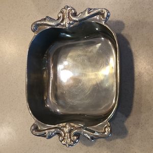 Square Scalloped Handle Aluminum Bowl